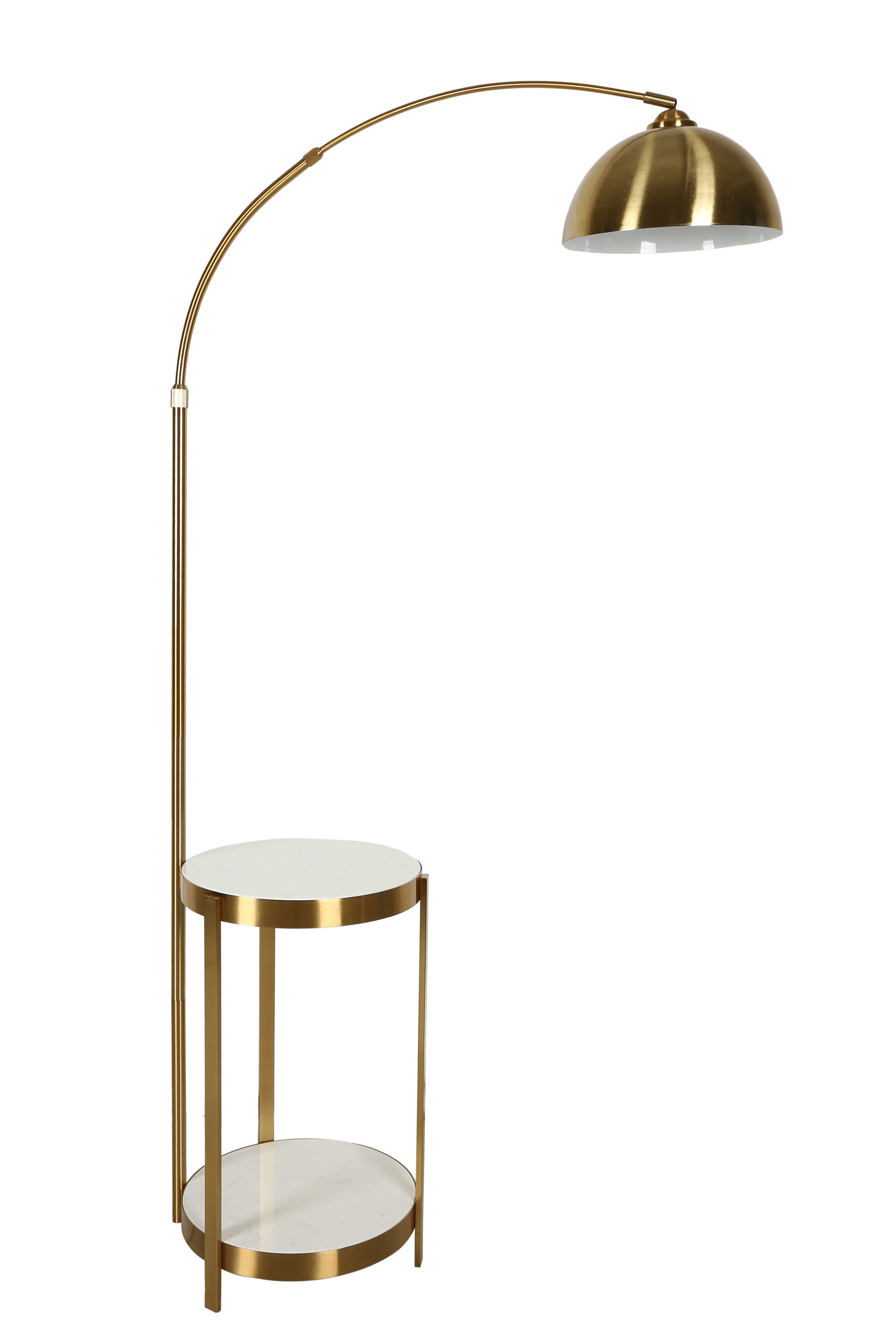 Light Gold Sehpalı Deve Boynu Lambader AY.VTFL-0075 